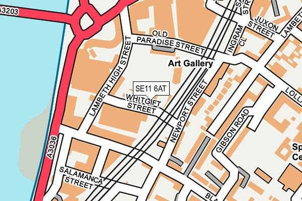 SE11 6AT map - OS OpenMap – Local (Ordnance Survey)