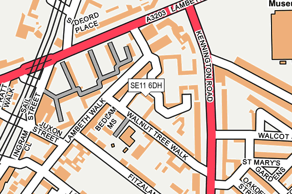 SE11 6DH map - OS OpenMap – Local (Ordnance Survey)