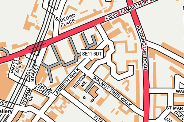 SE11 6DT map - OS OpenMap – Local (Ordnance Survey)