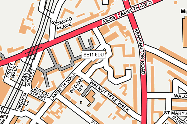 SE11 6DU map - OS OpenMap – Local (Ordnance Survey)