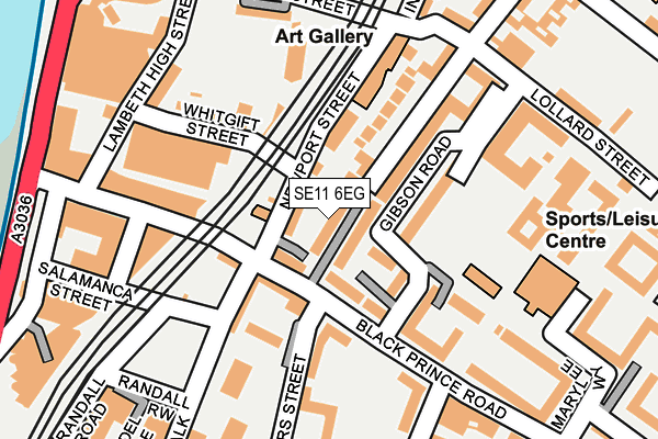 SE11 6EG map - OS OpenMap – Local (Ordnance Survey)
