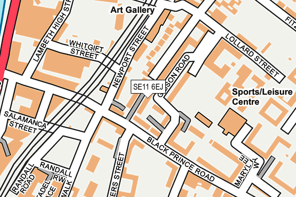 SE11 6EJ map - OS OpenMap – Local (Ordnance Survey)