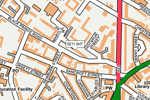 SE11 6HT map - OS OpenMap – Local (Ordnance Survey)