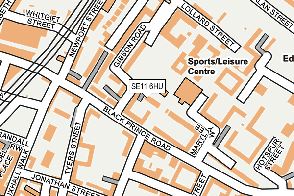 SE11 6HU map - OS OpenMap – Local (Ordnance Survey)