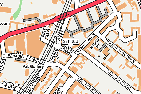 SE11 6LU map - OS OpenMap – Local (Ordnance Survey)