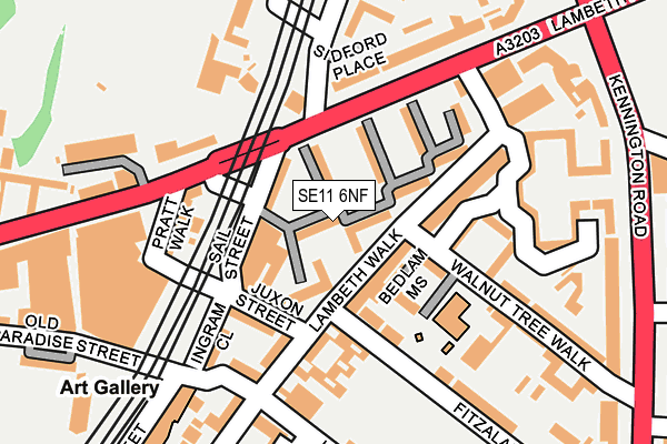 SE11 6NF map - OS OpenMap – Local (Ordnance Survey)