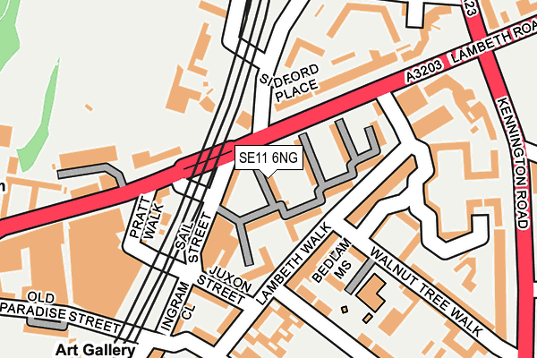 SE11 6NG map - OS OpenMap – Local (Ordnance Survey)