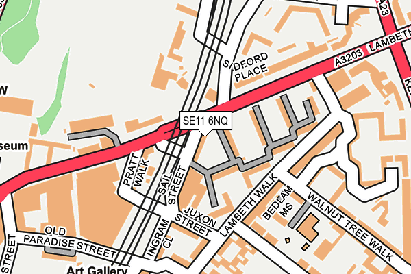 SE11 6NQ map - OS OpenMap – Local (Ordnance Survey)