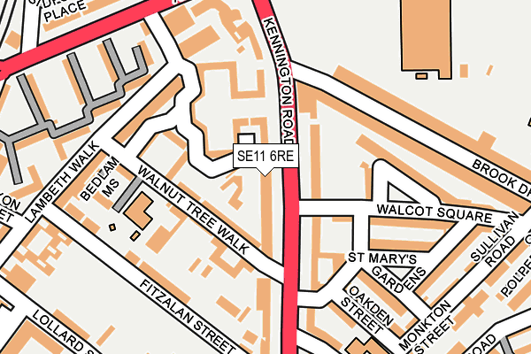 SE11 6RE map - OS OpenMap – Local (Ordnance Survey)