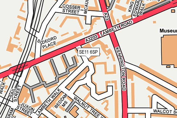 SE11 6SP map - OS OpenMap – Local (Ordnance Survey)
