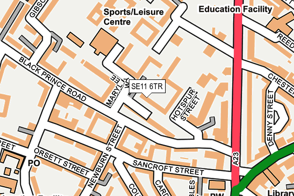 SE11 6TR map - OS OpenMap – Local (Ordnance Survey)