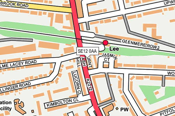 SE12 0AA map - OS OpenMap – Local (Ordnance Survey)