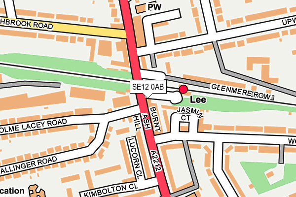 SE12 0AB map - OS OpenMap – Local (Ordnance Survey)