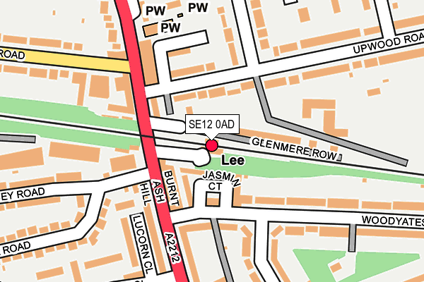 SE12 0AD map - OS OpenMap – Local (Ordnance Survey)