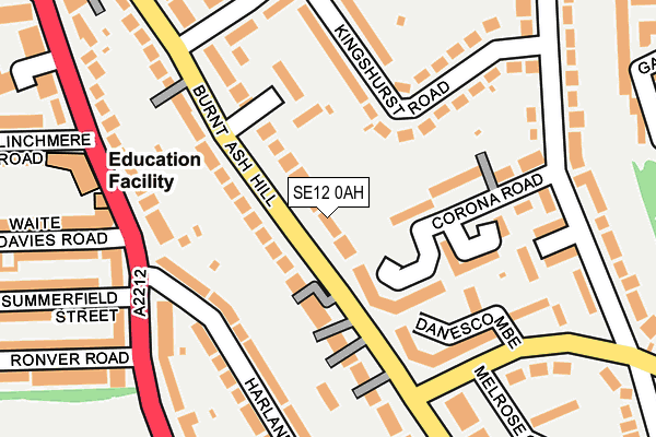 SE12 0AH map - OS OpenMap – Local (Ordnance Survey)