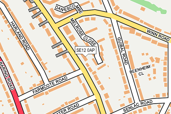 SE12 0AP map - OS OpenMap – Local (Ordnance Survey)