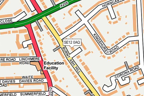 SE12 0AQ map - OS OpenMap – Local (Ordnance Survey)