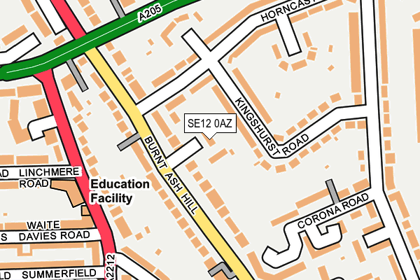 SE12 0AZ map - OS OpenMap – Local (Ordnance Survey)