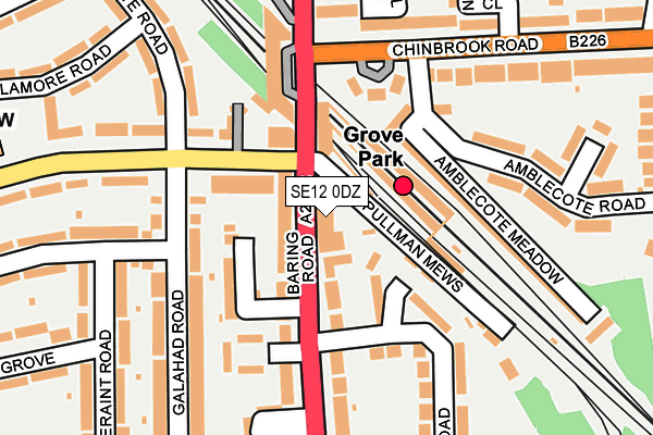 SE12 0DZ map - OS OpenMap – Local (Ordnance Survey)