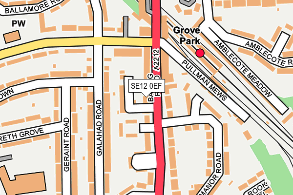 SE12 0EF map - OS OpenMap – Local (Ordnance Survey)