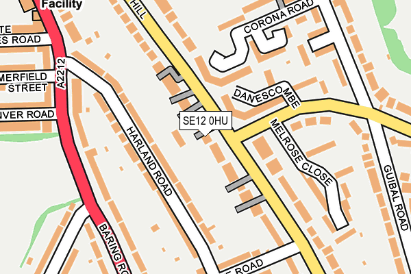 SE12 0HU map - OS OpenMap – Local (Ordnance Survey)