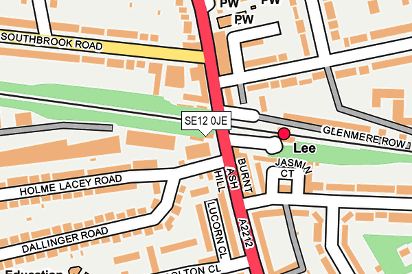SE12 0JE map - OS OpenMap – Local (Ordnance Survey)