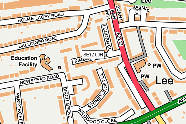 SE12 0JH map - OS OpenMap – Local (Ordnance Survey)