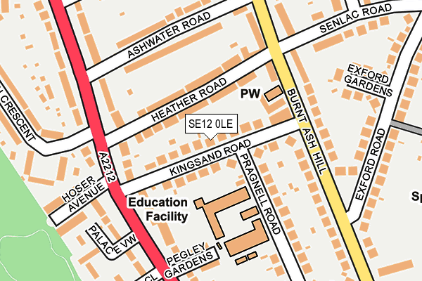 SE12 0LE map - OS OpenMap – Local (Ordnance Survey)