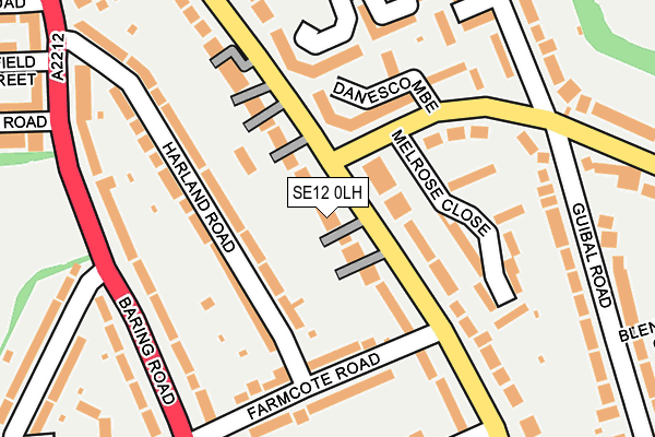 SE12 0LH map - OS OpenMap – Local (Ordnance Survey)