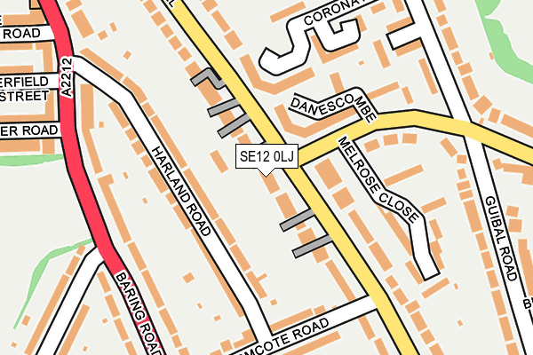 SE12 0LJ map - OS OpenMap – Local (Ordnance Survey)