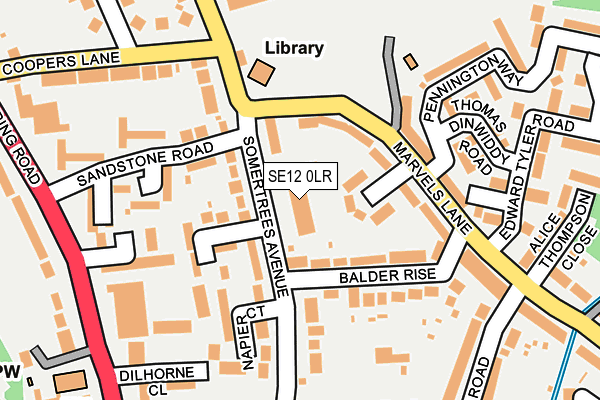 SE12 0LR map - OS OpenMap – Local (Ordnance Survey)