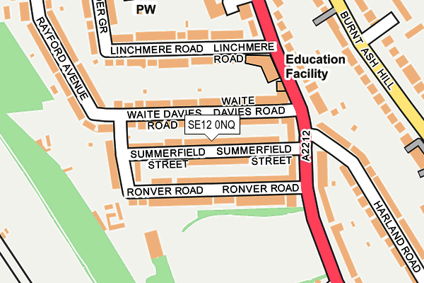 SE12 0NQ map - OS OpenMap – Local (Ordnance Survey)