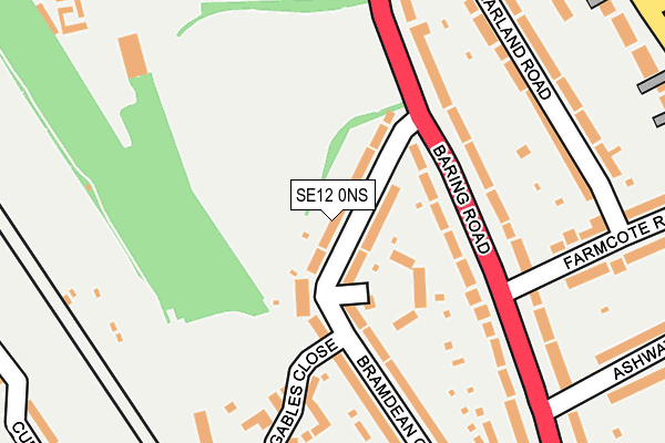 SE12 0NS map - OS OpenMap – Local (Ordnance Survey)