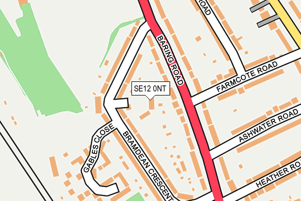SE12 0NT map - OS OpenMap – Local (Ordnance Survey)