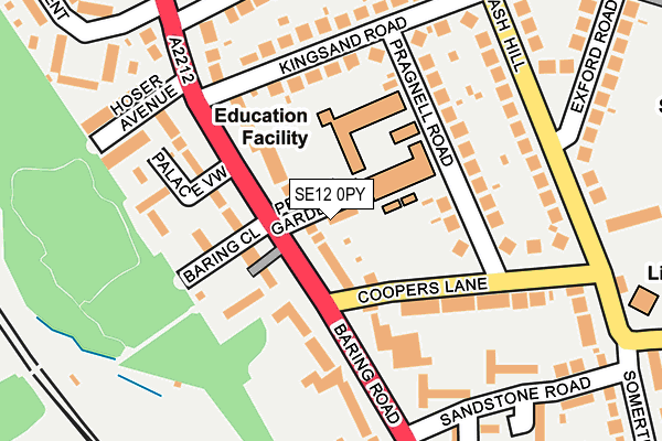 SE12 0PY map - OS OpenMap – Local (Ordnance Survey)