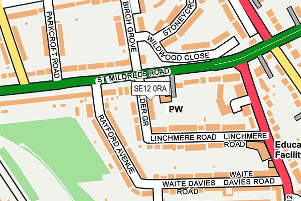 SE12 0RA map - OS OpenMap – Local (Ordnance Survey)