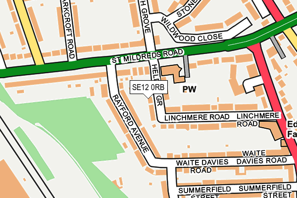 SE12 0RB map - OS OpenMap – Local (Ordnance Survey)