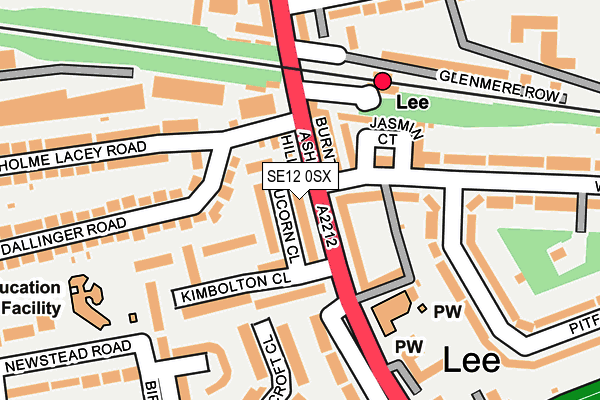 SE12 0SX map - OS OpenMap – Local (Ordnance Survey)