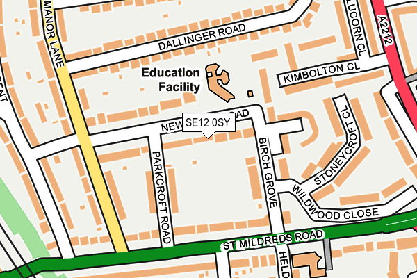 SE12 0SY map - OS OpenMap – Local (Ordnance Survey)