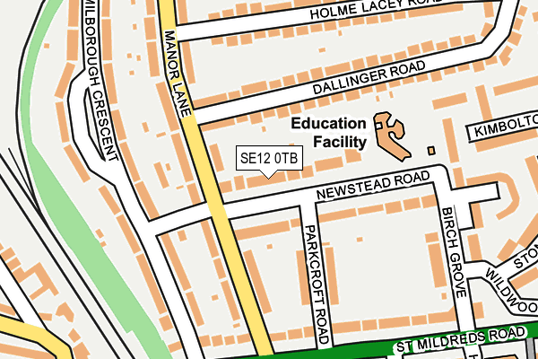 SE12 0TB map - OS OpenMap – Local (Ordnance Survey)