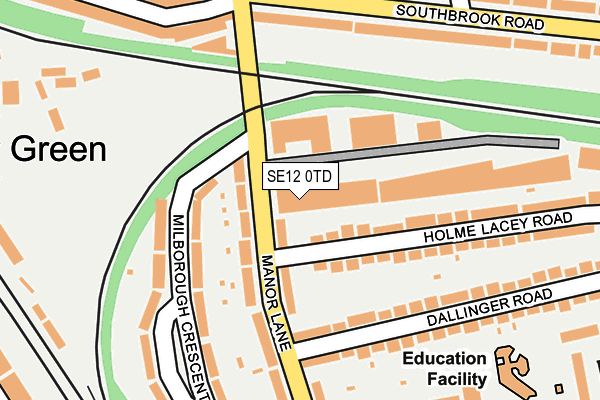 SE12 0TD map - OS OpenMap – Local (Ordnance Survey)