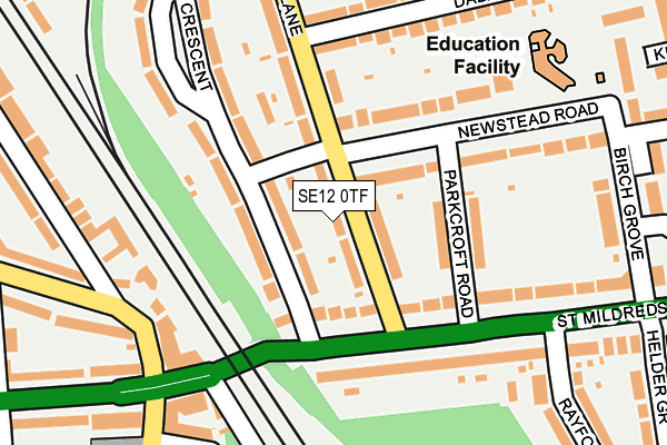 SE12 0TF map - OS OpenMap – Local (Ordnance Survey)