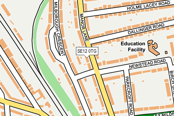 SE12 0TG map - OS OpenMap – Local (Ordnance Survey)