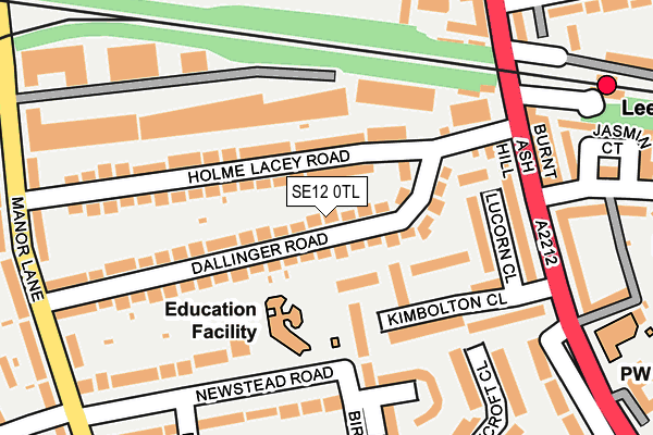 SE12 0TL map - OS OpenMap – Local (Ordnance Survey)
