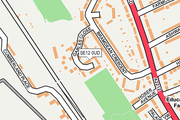 SE12 0UD map - OS OpenMap – Local (Ordnance Survey)