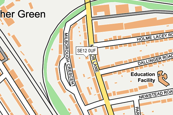 SE12 0UF map - OS OpenMap – Local (Ordnance Survey)