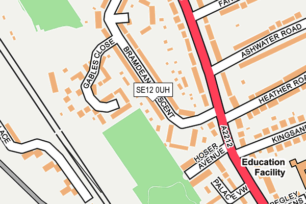 SE12 0UH map - OS OpenMap – Local (Ordnance Survey)