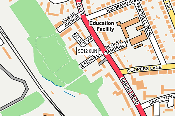 SE12 0UN map - OS OpenMap – Local (Ordnance Survey)