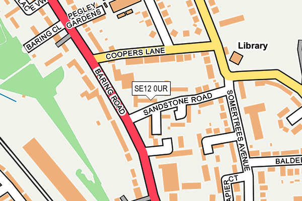 SE12 0UR map - OS OpenMap – Local (Ordnance Survey)