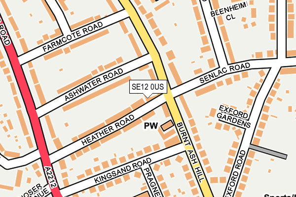 SE12 0US map - OS OpenMap – Local (Ordnance Survey)